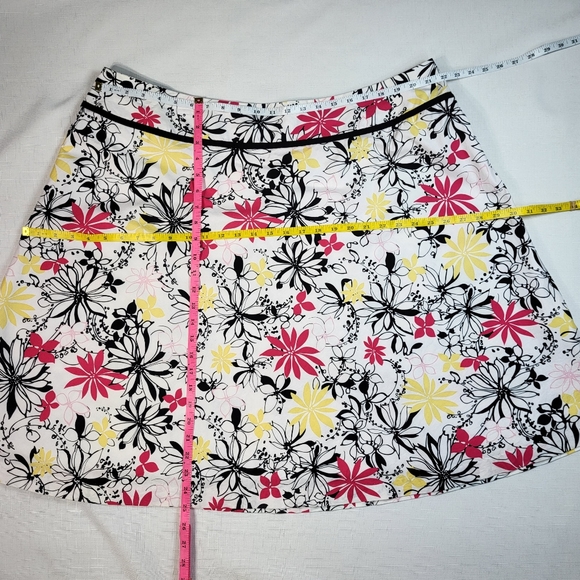 Oscar De La Renta Floral SKIRT Womens Size 22W A-line Side Zip Lined - Picture 5 of 16